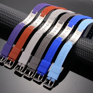 4 in 1 Bio Elements Energy Magnetic <b>Bracelet</b> Stainless Steel Silicone Germanium for Men Daily Health Care Adjustable Anti Static - Product Image 2