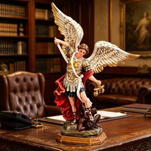 Fornitura Esclusiva Transfrontaliera: Articoli Religiosi e Culturali del Fujian, Artigianato in Resina, Statua dell'Arcangelo del Giorno del Giudizio, Ornamenti - Product Image 1