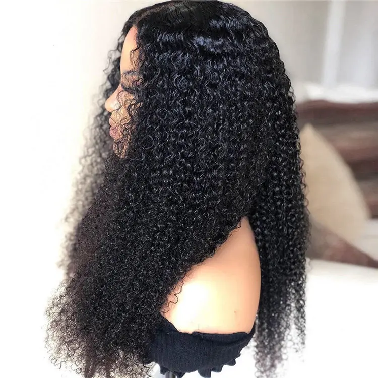 13x4 Lockige Malaysische Spitze Vorne Menschenhaar Perücken Mit Pre Gezupft Baby Haar LSY Remy Haar 8-24inch Spitze Perücken