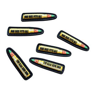 MELSFIT SPORTS ขนาดเดียวใส่ได้ทุกขนาด ผ้าใบ PVC พร้อมเชือกผูก 3 มิติ ยางนุ่มแบบ Hook and Loop ลายกระสุน 1 แบบ สำหรับติดเสื้อผ้า - Product Image 4