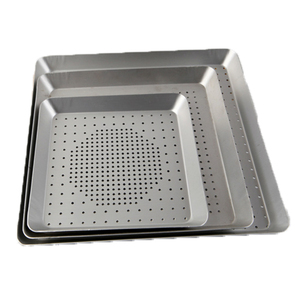 Bandeja Profesional Cuadrada Perforada de 35 cm (14 Pulgadas) para <span class=keywords><strong>Pizza</strong></span>, de Aleación de Aluminio, para una Base Crujiente - Product Image 3
