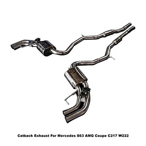 ระบบท่อไอเสียแบบ Catback วาล์วอิเล็กทรอนิกส์สแตนเลส Vortex สำหรับ Mercedes S63 AMG Coupe C217 W222 ระบบปรับแต่ง - Product Image 1