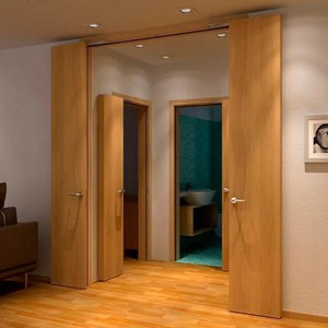 Thép không gỉ hiện đại gấp cửa bản lề phần cứng im lặng vô hình cửa trượt Phụ kiện cho phòng ngủ phòng tắm cửa gỗ - Product Image 5