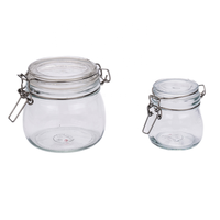 Pot de stockage en verre avec couvercle Swing Top Pots à bonbons en verre de qualité alimentaire grand pot en verre