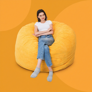 Welcome Gifts <strong>Faux</strong> <strong>Fur</strong> Cotton Portable Fashion Bean Bag Chair Giant Fabric Furniture 7ft Indoor Large <strong>Beanbag</strong> - Product Image 2
