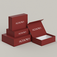 Boîte vide de luxe personnalisée avec logo, grand format, en carton rigide mat, recyclable, imprimée en quatre couleurs, fermeture magnétique noire pliable