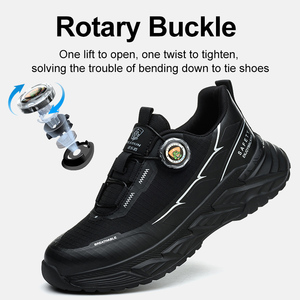 Neue Trendige Sicherheitsschuhe mit Drehknopf, Herren- und Damen-Arbeitsschuhe mit Schwarzer EVA-Sohle, Rutschfest und Verschleißbeständig - Product Image 3