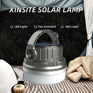 Linterna LED Solar XINSITE para Camping, Recargable, Lámpara para Tienda de Campaña, Ventilador, Gancho para Colgar, Linterna SOS, Material ABS para Uso Residencial - Product Image 2