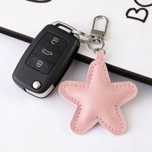 Cute PU Leather Cartoon Star Keychain Luxury Bag <b>Charm</b> Pendant Designer Mini Bag Accessories - Product Image 2