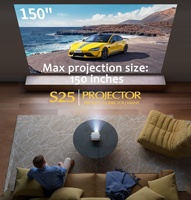 Enfoque eléctrico inteligente de doble banda WiFi inalámbrico Video portátil HD 720P Soporte 4K LED Dormitorio Estudiante Dormitorio Proyector de películas