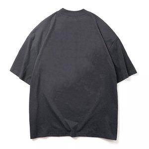 T-shirt en coton à col rond de qualité supérieure, coupe ample et épaisse, noir, épaules tombantes, surdimensionné, pour fabricants - Product Image 3