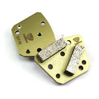 Segment de meule diamantée trapézoïdale haute performance 30 Grit pour machine à poncer les sols en béton, multi-grains 16 # -220 #   Interface personnalisée