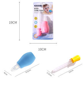 2 adet Set dağıtıcı damlalık bebek burun aspiratör bebek burun taşınabilir bebek burun temizleyici cihaz seti - Product Image 2