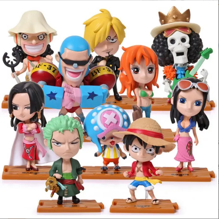 Japanse Anime Collection Desktop Decor Luffy Poppen Speelgoed Geschenken Voor Kinderen 10 Stks/set Een Stuk Action Figure Model Speelgoed