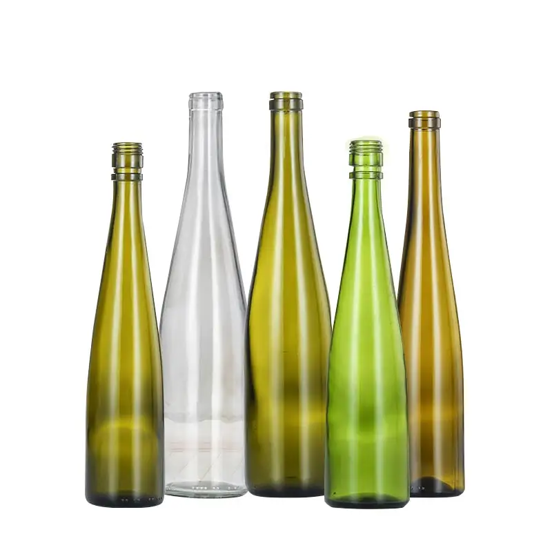 2024 थोक फैक्टरी 750 मिलीलीटर 500 मिलीलीटर 480 मिलीलीटर Riesling के लिए खाली हॉक ग्लास कस्टम शराब की बोतलें