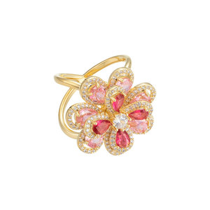MyMuyu Floral Scarf Buckle K00038T400 Multi Layered 3D Flower Design Brooch For Silk Scarf Decorative Gift Accessory - Product Image 3