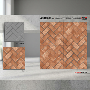 Carreaux de sol en porcelaine émaillée numérique antidérapants Vistaar 12 mm, 16x16 pouces, pour extérieur, 40x40 cm, usage intensif - Product Image 6