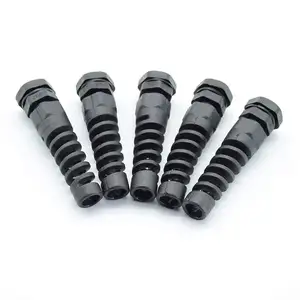 IP68 su geçirmez M12 PG7/PG9/PG11 kablo rakoru bağlayıcı plastik Flex Spiral Strain Relief koruyucu için 3.5-6mm tel iplik