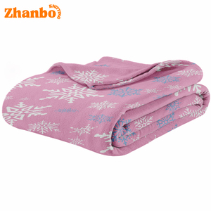 Hypermarket Special FAMA Certificate Snowflake Printed Polar Fleece <strong>Blanket</strong> One Side Anti-Pilling Two-Sided Brushed 100% - Product Image 2