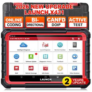 Nuevo Escáner LAUNCH X431 PRO ELITE 2026 OBD2 para Vehículos con Codificación ECU en Línea y Herramienta de Escaneo Bidireccional con Lector OBDII CANFD DOIP para Automóviles - Product Image 1