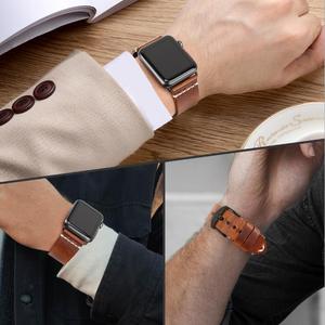 Pour TengYue Bande de Montre D'<span class=keywords><strong>apple</strong></span> Huile Cire Cuir iWatch Bande Sangle Compatible <span class=keywords><strong>l</strong></span>'<span class=keywords><strong>apple</strong></span> <span class=keywords><strong>Watch</strong></span> Series 5 4 <span class=keywords><strong>3</strong></span> 2 1 - Product Image 6