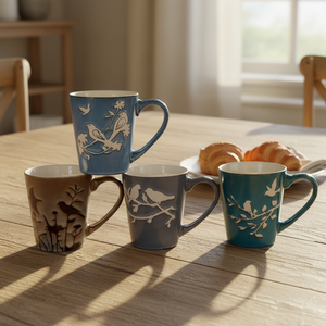 New Design Professional Cartoon Style Customizable Logo Color Business Gift Coffee Mug Porcelain Reusable Food Safe BSCI/LFGB - Product Image 1