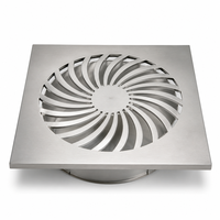 Diffuseur carré flexible en acier inoxydable 400mm*400mm, anti-corrosion, à vortex, pour systèmes CVC d'hôpitaux et d'écoles