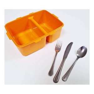Meal holder (20.8x16x8.4cm) 2P with steel cutlery LYSS Assorted 2123C99 - Product Image 5