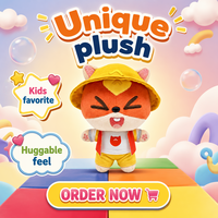 Fabricant de jouets en peluche personnalisés, renard amusant en peluche de 10 cm, OEM ODM pour cadeaux en gros et vente au détail