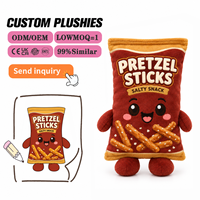 Fabricant OEM ODM de jouets en peluche personnalisés en forme de chips de pommes de terre, sacs à collation, poupées en peluche et peluches alimentaires personnalisées, faible MOQ