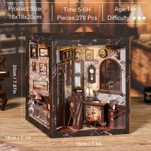 Boîte à musique en bois de style européen, modèle de jouet à assembler soi-même en 3D avec violon et intérieur décoratif pour adultes et adolescents - Product Image 3