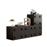 Commode de rangement en pierre de style médiéval rétro, table de chevet multifonctionnelle moderne et minimaliste pour salon