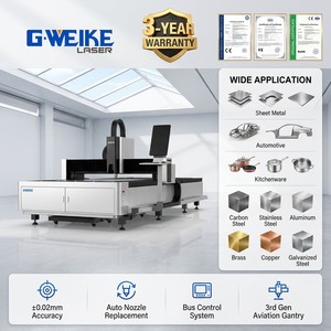 Découpeuse laser fibre métallique CNC de type portique LF3015E <span class=keywords><strong>Pro</strong></span> 1500W/3000W avec système Au3tech, prise en charge AI/BMP, refroidissement par eau, haute productivité - Product Image 1
