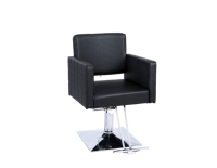 Fauteuil de coiffure professionnel avec accoudoirs rembourrés et finition durable, à levage hydraulique