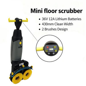 Dual Brush <b>Walk</b> Behind Floor Cleaning <b>Machine</b> Home-use Compact <b>Walk</b>-behind Scrubber Wireless Battery Powered Model - Product Image 6