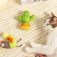 Juguete interactivo de peluche con hierba gatera para gatos, serie Bosque Transfronterizo, moldeable, duradero, con diseño de dibujos animados, para gatitos y gatos jóvenes, alivia el estrés