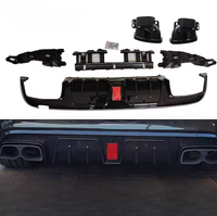 Diffuseur arrière ABS W205, diffuseur de pare-chocs arrière noir brillant avec embouts d'échappement pour Mercedes Benz Classe C W205 2015-2021 Sport
