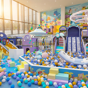 Aoleao Custom Morandi <b>Indoor</b> Playground Ball Pit <b>Slide</b> Climbing Parent-Child Interactive for Mall Soft Play CE TUV Certified - Product Image 2