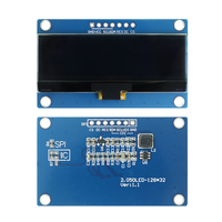 Módulo de Pantalla PMOLED de 2.05 Pulgadas, Resolución 128*32, Pantalla Blanca, Controlador SSD1309, Módulo de 7 Pines, Compatible con Interfaz SPI/I2C