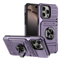 Étui de téléphone antichoc avec fente pour carte et support magnétique rotatif à 360 degrés pour iPhone 18 Pro Max 17 – Coques avec support magnétique