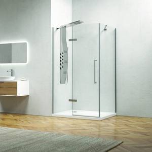 Box Doccia Kamalu KT5000 100x70 con Porta a Battente Senza Telaio, Vetro Anticalcare 8mm, Altezza 200cm, Rettangolare per Bagno - Product Image 2