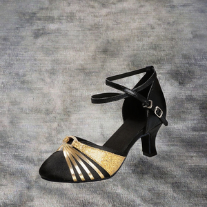 Của phụ nữ cổ điển phòng khiêu vũ/Latin/Salsa/<span class=keywords><strong>Tango</strong></span>/Jazz khiêu vũ giày 5/7cm gót PU trên da lộn đế ngoài evkoodance bán buôn - Product Image 3