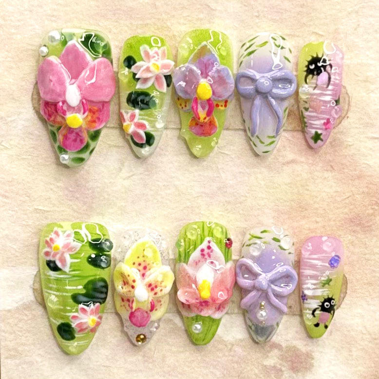 Sea Shell Acrylic Press on Nails Wholesale Price High Quality Soft Gel Press on Nails Reusable Artificial Fingernails 10pcs/box