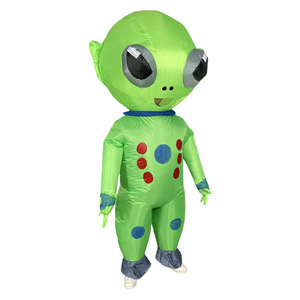 Costumes de mascotte extraterrestre gonflables, drôles, pour déguisement fantaisie, costume de fantôme effrayant qui embrasse les gens, farce ET, costume gonflable d'Halloween - Product Image 5