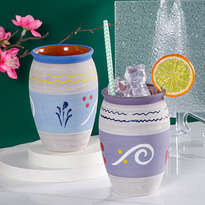 12oz hecho a mano Cantaritos De Barro mexicano <span class=keywords><strong>Margarito</strong></span> café leche cóctel tazas para bebida - Product Image 2