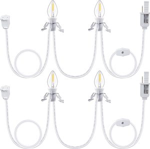 Tùy biến C7 LED bóng đèn người giữ ngọn nến E12 ổ cắm tiêu chuẩn Mỹ dây điện mở rộng dây cho kỳ nghỉ trang trí - Product Image 5