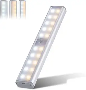 Заводская цена, светодиодный светильник с датчиком движения, перезаряжаемый от usb для кухонного шкафа, туалета