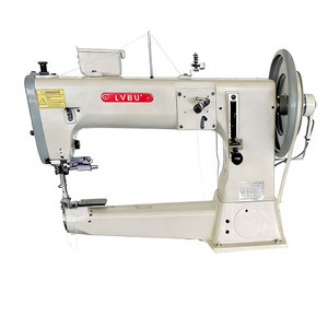 Machine à coudre industrielle robuste pour cuir 441, à bras cylindrique, alimentation simple par pointeuse, alimentation composée lourde pour le cuir - Product Image 1