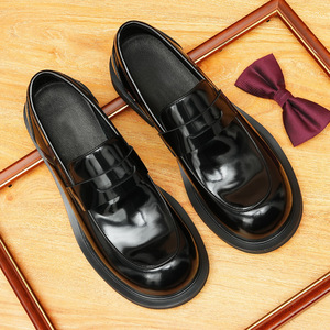 Luxurious Custom Made Genuine Leather Casual Thick-Soled Formal Wedding Pointed Toe Breathable Height-Increasing Leather <b>Shoes</b> - Product Image 5