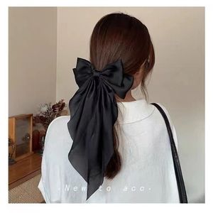 Women's <strong>Large</strong> Pink &amp; White Satin Hair <strong>Bows</strong> with Alligator Clips-Casual <strong>Gift</strong> - Product Image 6